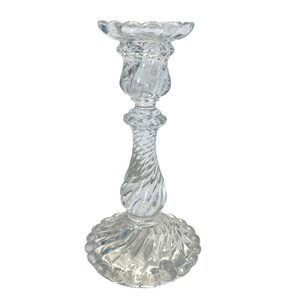 Baccarat Crystal Super Heavy BAMBOUS  Swirl‎ 9" Candlestick